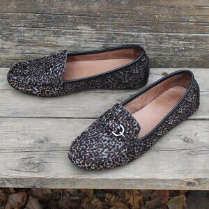 Donald J Pliner Calf Hair Leopard Print Loafer, Women's Size 11 M, Made in Italy